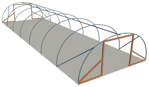 Single span standard 18ft model polyhouse